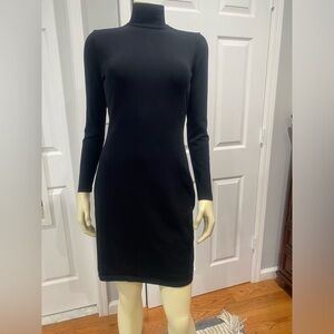 Lauren Ralph Lauren Elegant Black Turtleneck Dress/ Size Small